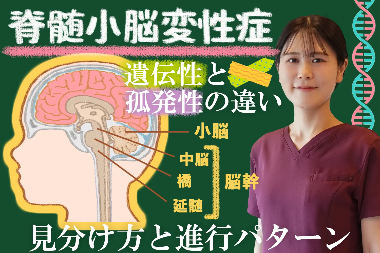 遺伝性脊髄小脳変性症と孤発性の違いは？見分け方や対応について詳しく解説